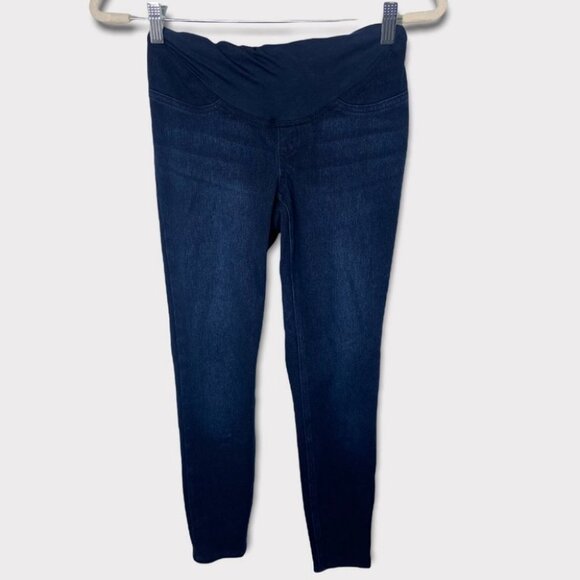 Spanx Mama Ankle Leggings Jean-Ish Jeggings Dark Blue Size XS Magic Supportive - Picture 3 of 13